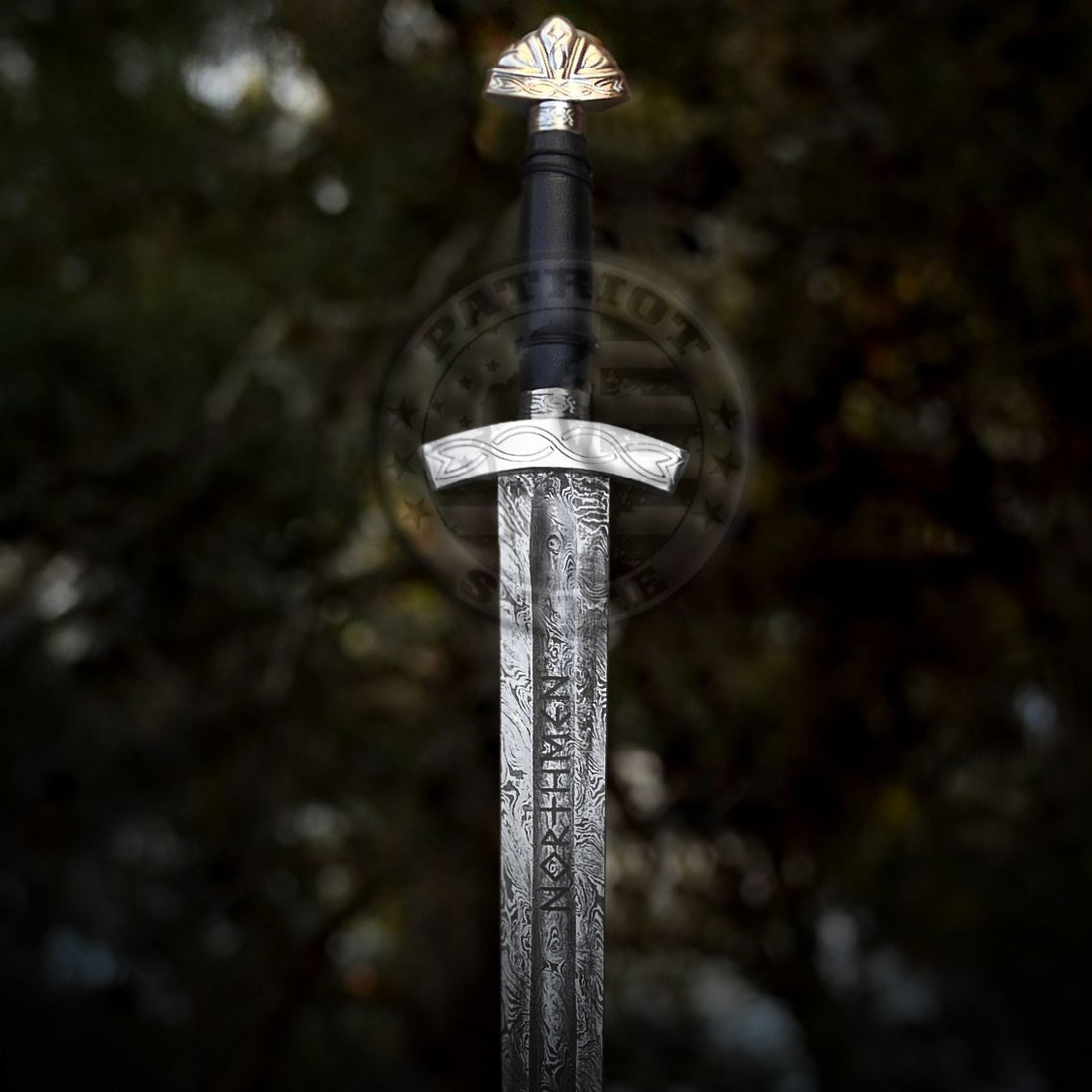 Damascus Steel Viking Sword Handmade Battle Ready Full Tang N0rse Sword Sheath