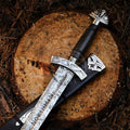 Damascus Steel Viking Sword Handmade Battle Ready Full Tang N0rse Sword Sheath