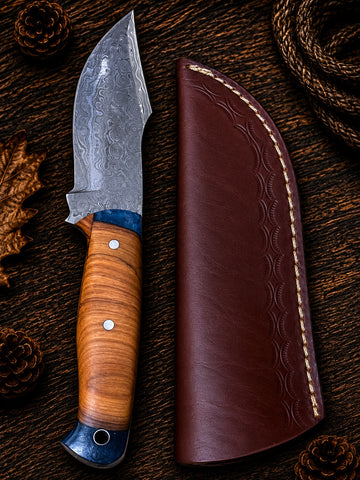 Damascus fixed blade hunting knife ALI125