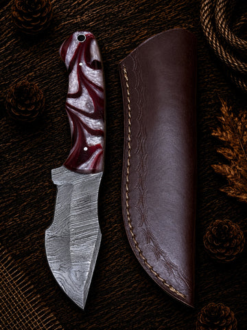 Damascus fixed blade hunting knife ALI126