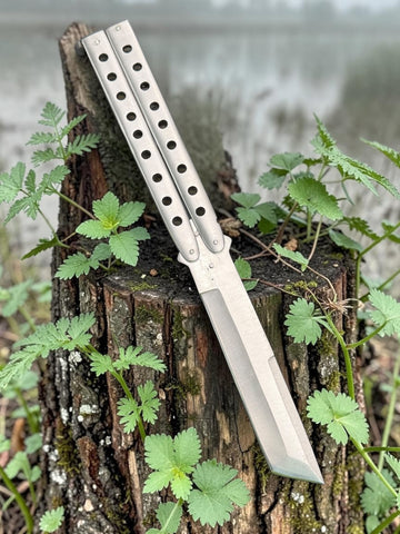 Stainless Steel Balisong Butterfly Knife – Tanto Blade