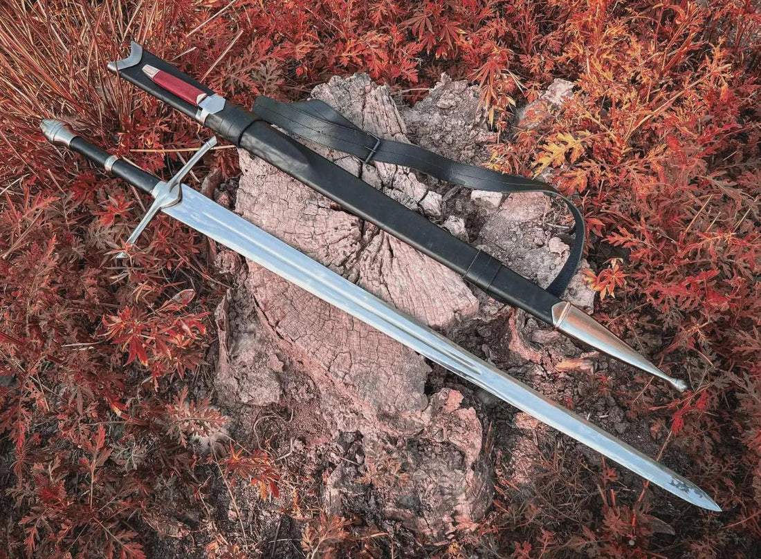 Hand forged Sword with Scabbard & Knife – Fantasy Medieval Collector blade, gift for him, fantasy weapon decor