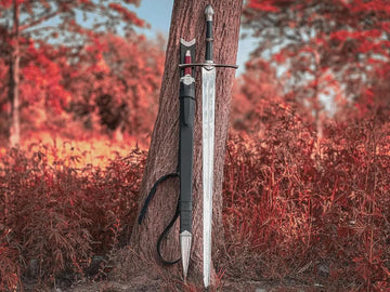 Hand forged Sword with Scabbard & Knife – Fantasy Medieval Collector blade, gift for him, fantasy weapon decor